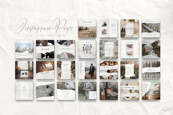 CANVA Rustic Paper Social Media Pack in Instagram Templates - product preview 6