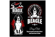 Beagle - vector set for t-shirt