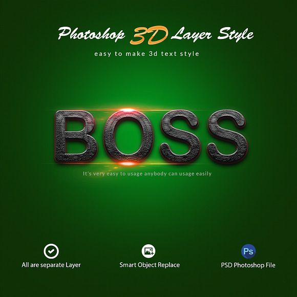 3D Bundle Photoshop Layer Style in Photoshop Layer Styles - product preview 11