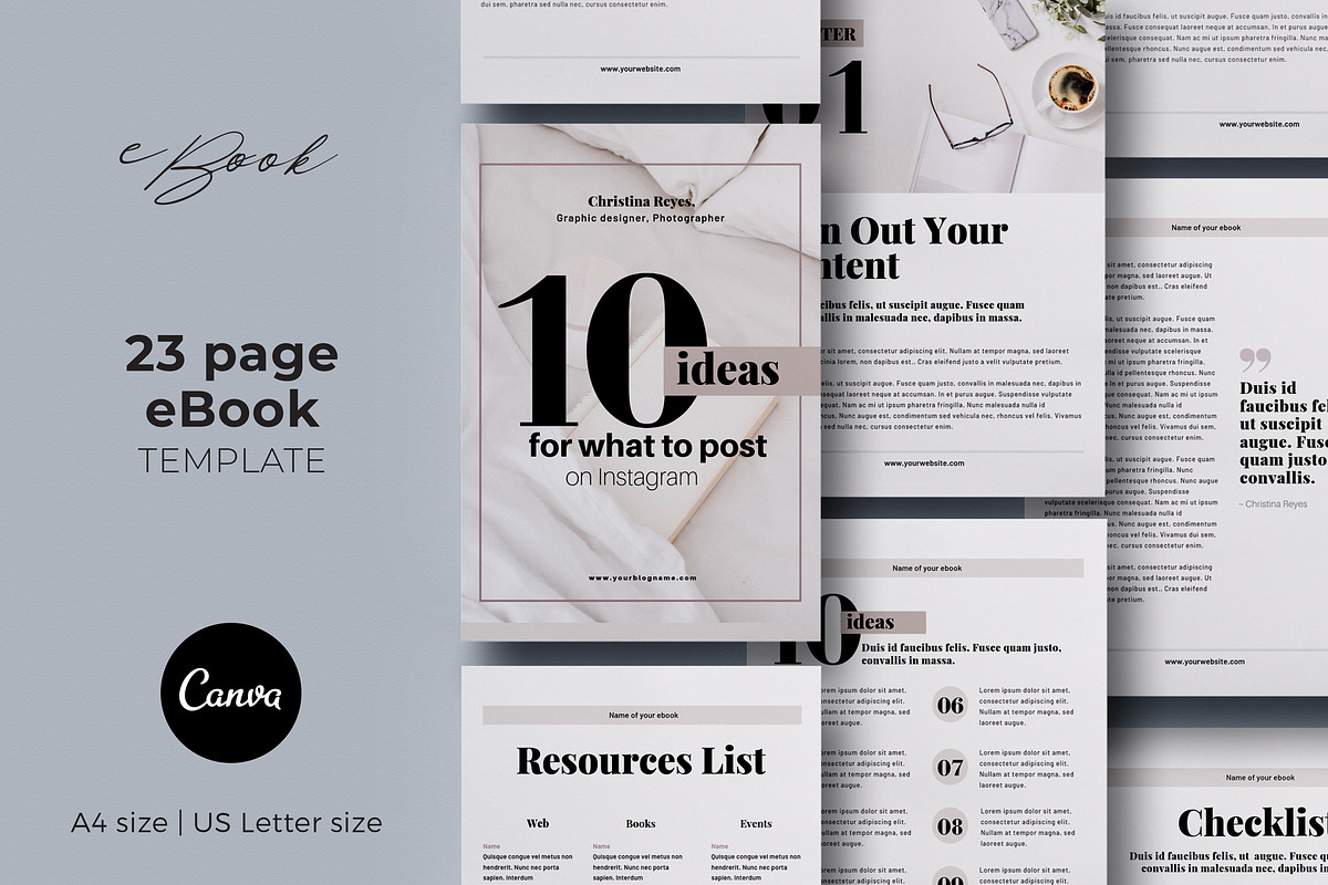 Canva eBook Template 23 pages in Magazine Templates - product preview 8