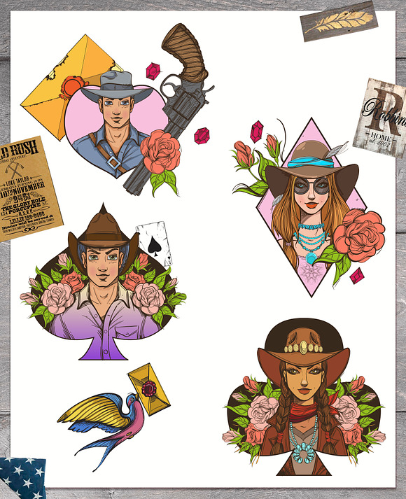 Western. Big Set in Illustrations - product preview 3