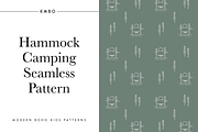 Hammock Camping Seamless Pattern