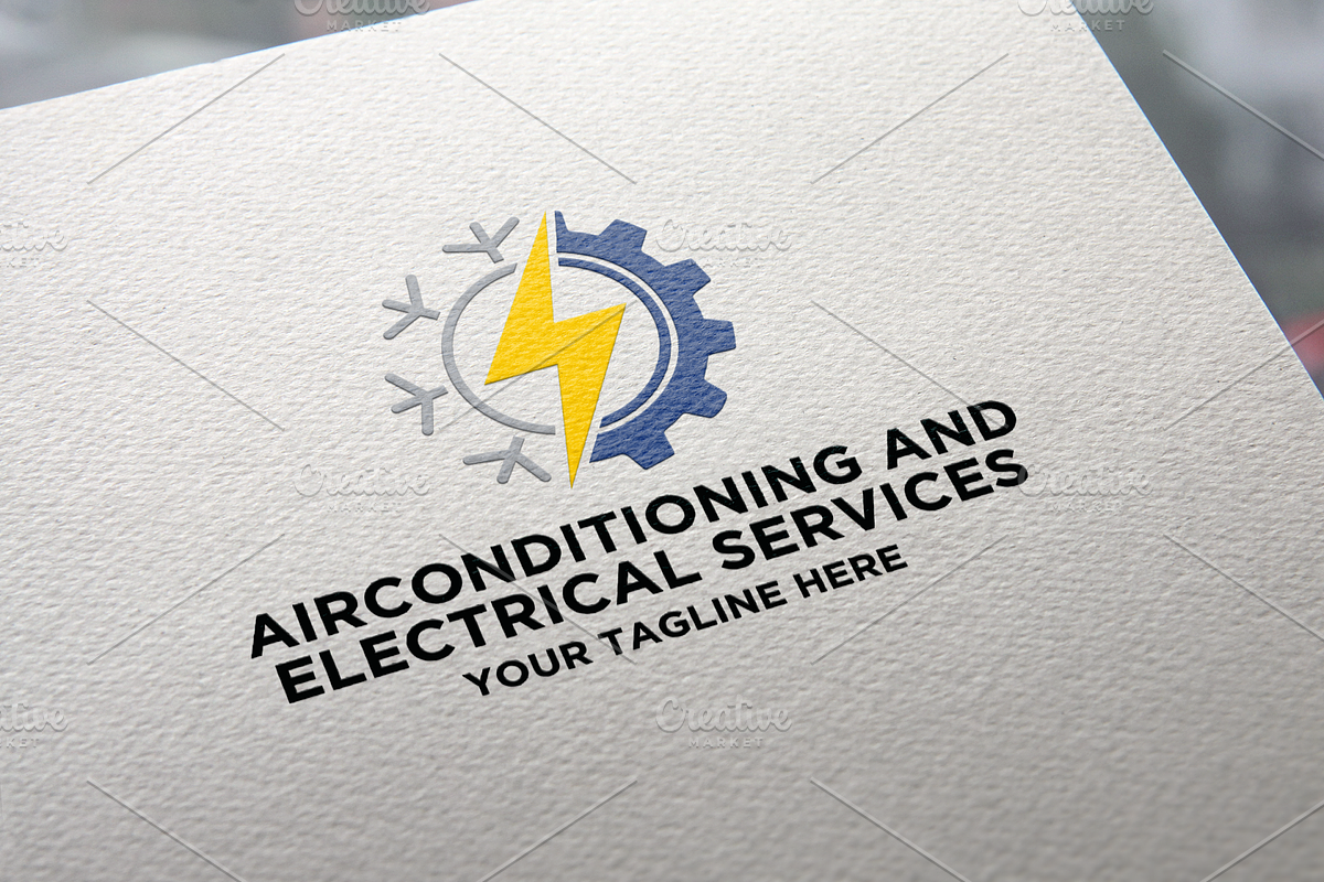 AC and Electrical Services Logo in Logo Templates - product preview 8