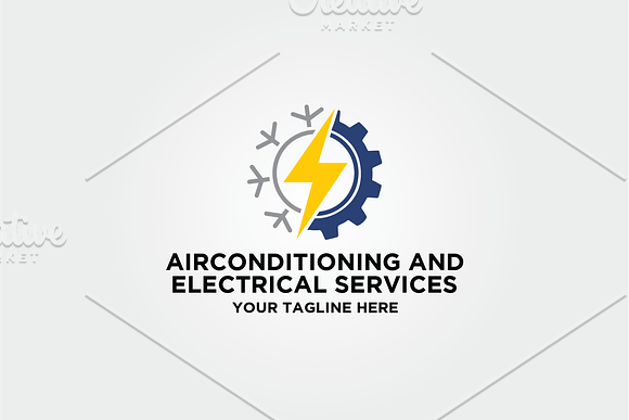 AC and Electrical Services Logo in Logo Templates - product preview 2