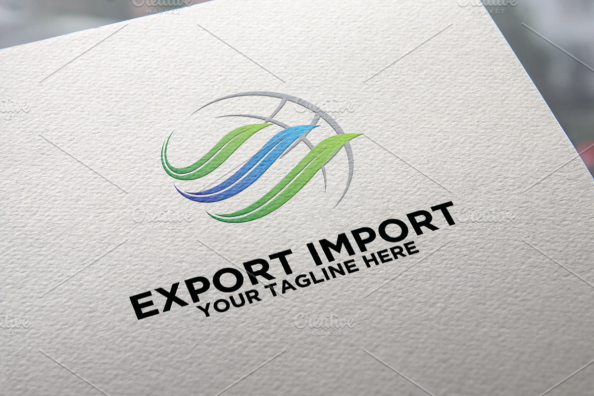 Export Import logistics logo in Logo Templates - product preview 8