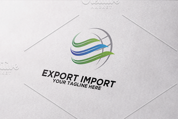 Export Import logistics logo in Logo Templates - product preview 1