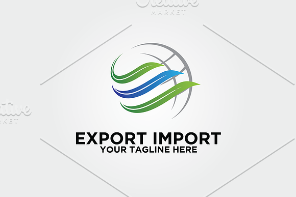 Export Import logistics logo in Logo Templates - product preview 2