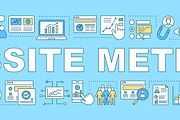 Website metrics, tools banner