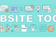 Website tools word concepts banner