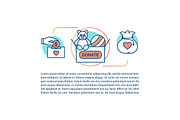 Donation concept linear illustration