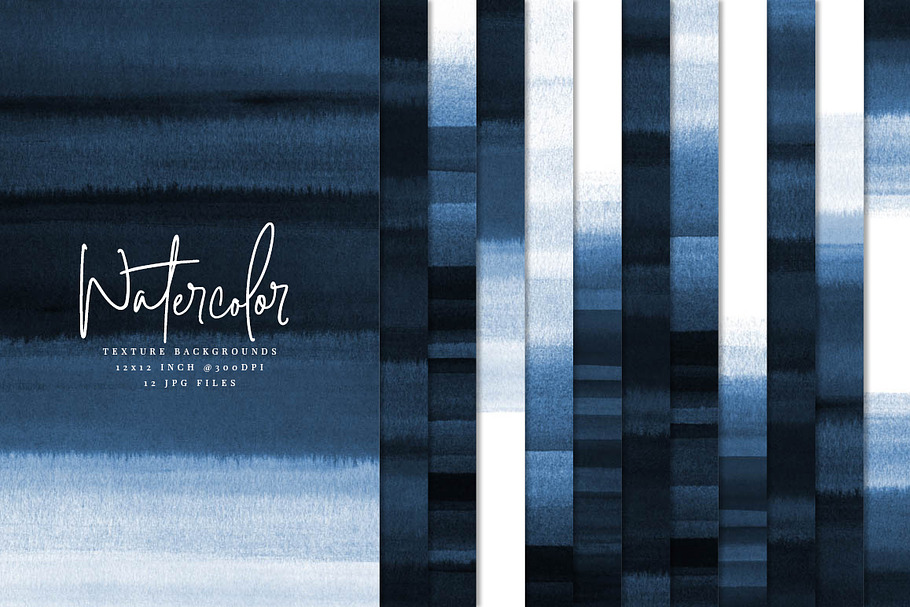 Navy Blue Watercolor Textures in Textures - product preview 8