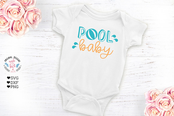 POOL BABY - Baby Vacation Cut File in Illustrations - product preview 1