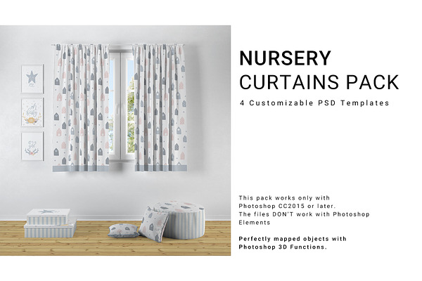 Nursery Long and Short Curtains Pack