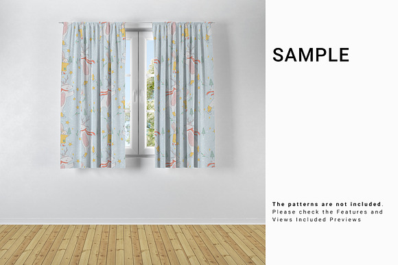 Nursery Long and Short Curtains Pack in Product Mockups - product preview 4