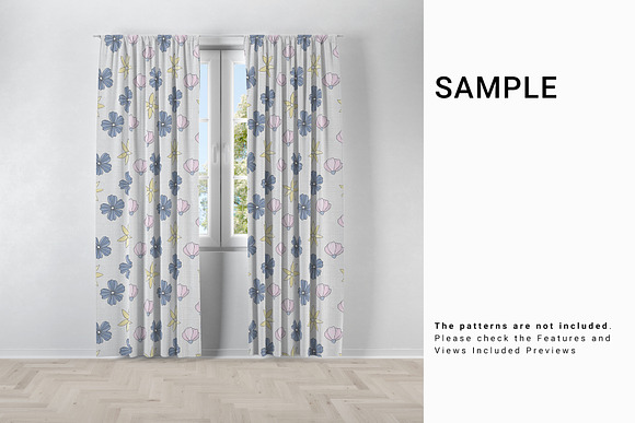Nursery Long and Short Curtains Pack in Product Mockups - product preview 5