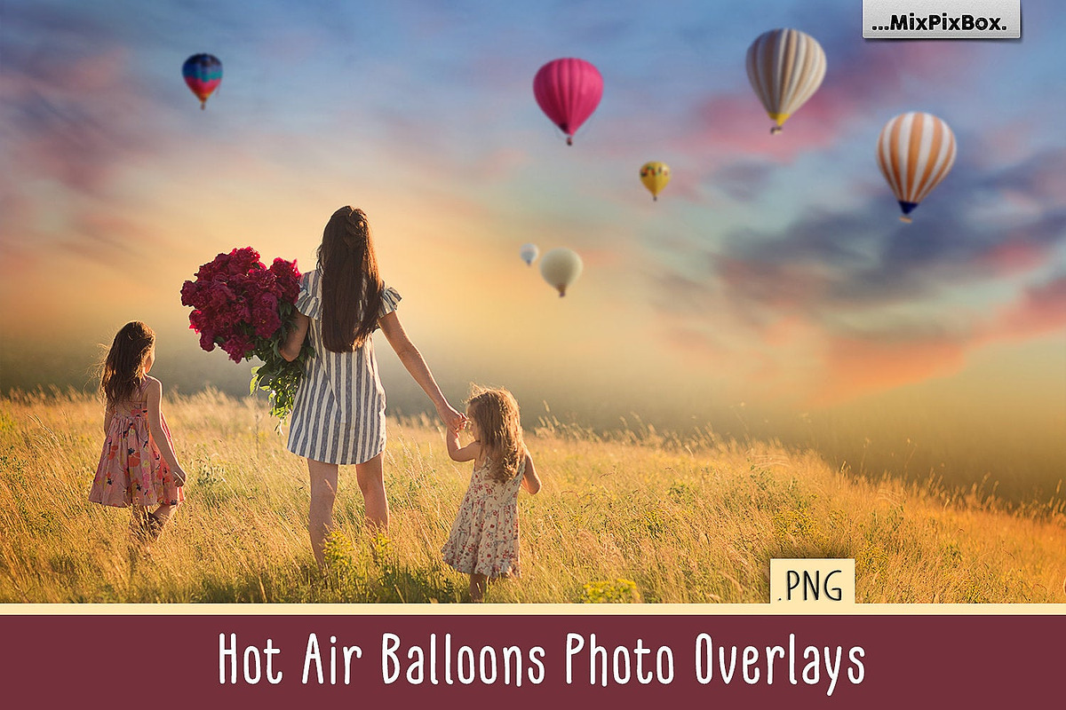 Hot Air Balloon overlays in Photoshop Layer Styles - product preview 8