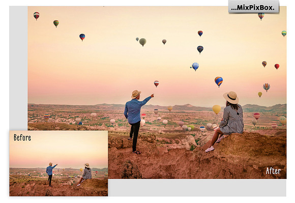 Hot Air Balloon overlays in Photoshop Layer Styles - product preview 1