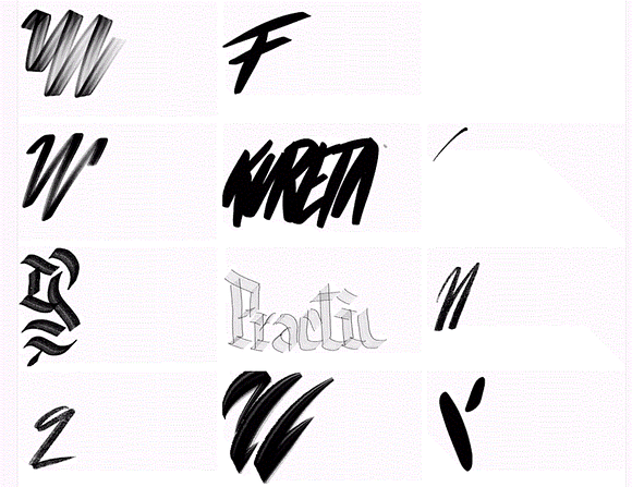 The Procreate Lettering Brush Pack in Photoshop Brushes - product preview 1
