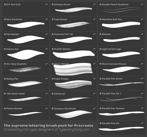 The Procreate Lettering Brush Pack in Photoshop Brushes - product preview 3