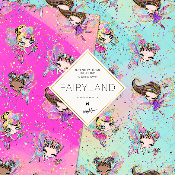 Fairy Patterns, Dragons, Unicorns in Patterns - product preview 3