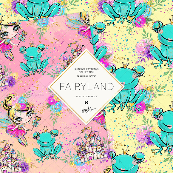 Fairy Patterns, Dragons, Unicorns in Patterns - product preview 5