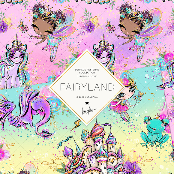 Fairy Patterns, Dragons, Unicorns in Patterns - product preview 6