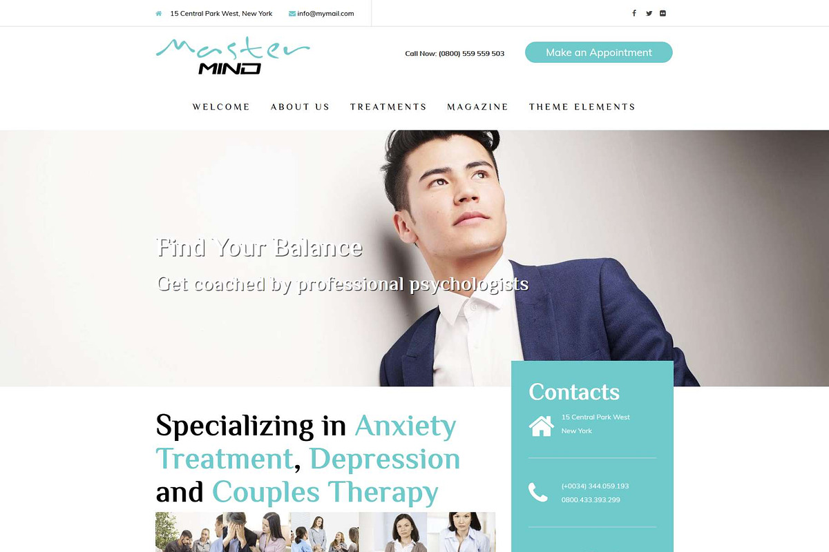 Mindmaster - Psychologist WP Theme in WordPress Business Themes - product preview 8
