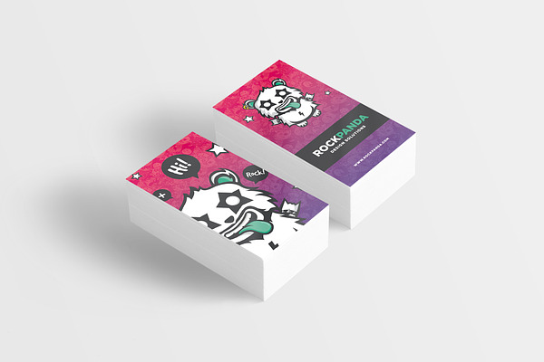 Rock Panda Monster Business Card