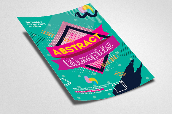 Abstract Memphis Flyer Template in Flyer Templates - product preview 1