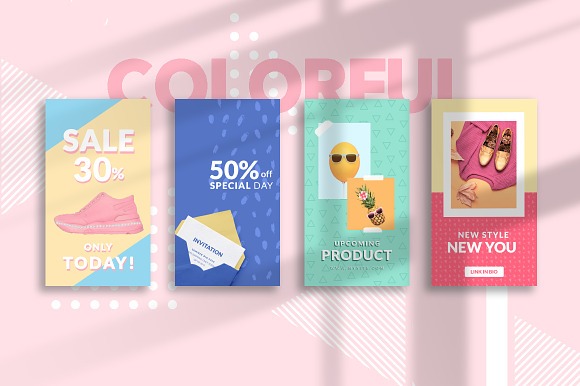 ANIMATED Colorful Social Media Pack in Instagram Templates - product preview 2