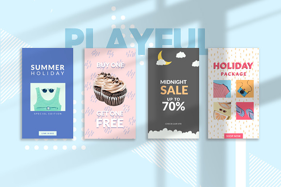 ANIMATED Colorful Social Media Pack in Instagram Templates - product preview 3