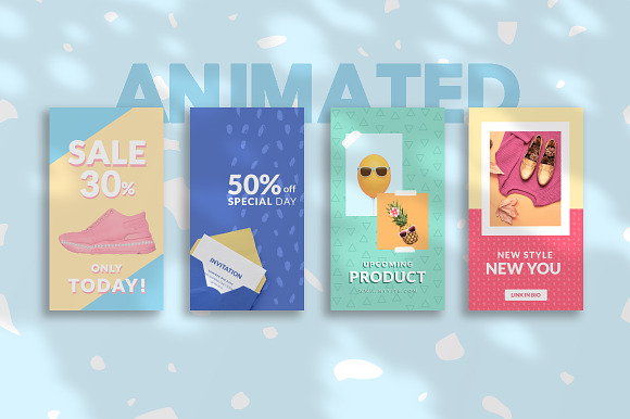 ANIMATED Colorful Social Media Pack in Instagram Templates - product preview 6