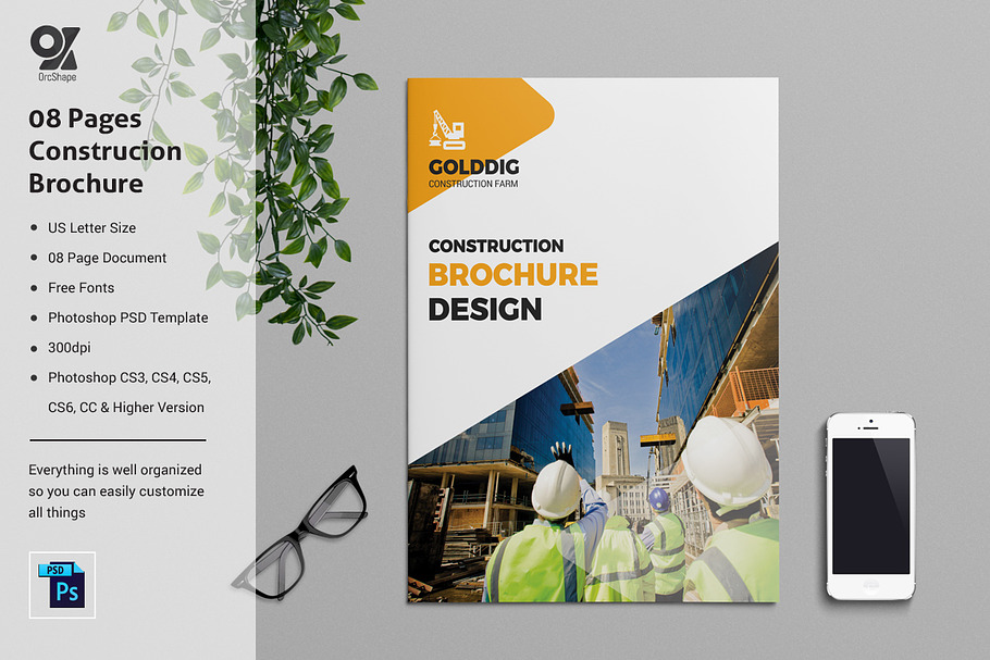 08 Pages Construction Brochure in Brochure Templates - product preview 8