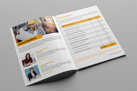 08 Pages Construction Brochure in Brochure Templates - product preview 4