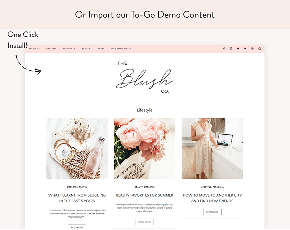 Lifestyle & Beauty Blog Theme in WordPress Blog Themes - product preview 2