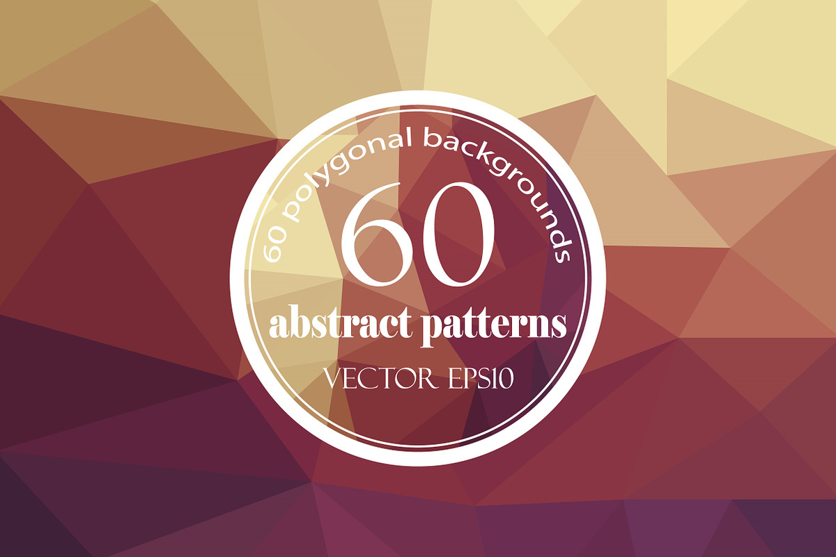 Set of 60 polygonal backgrounds in Patterns - product preview 8