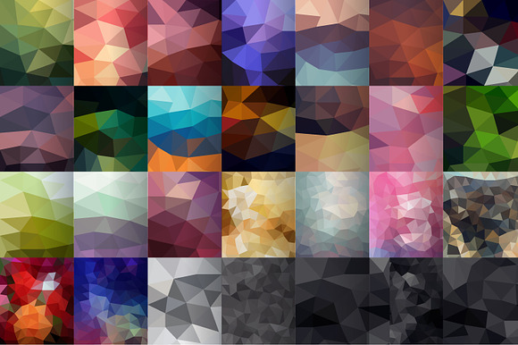 Set of 60 polygonal backgrounds in Patterns - product preview 2