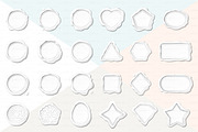 vector waxseal wax stamp white Set