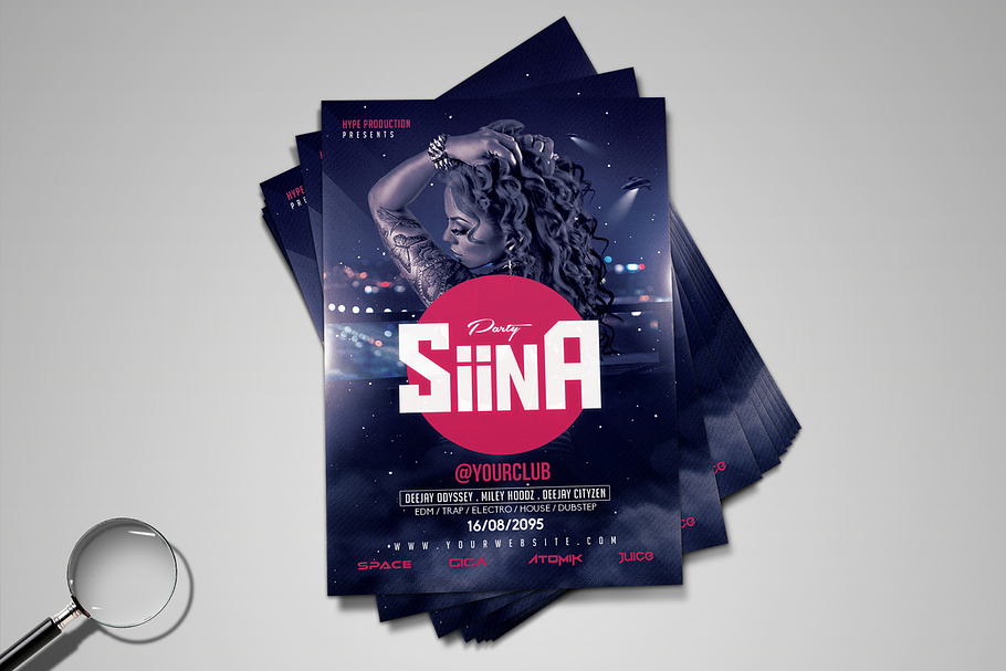 Siina | Futuristic Flyer Design in Flyer Templates - product preview 8