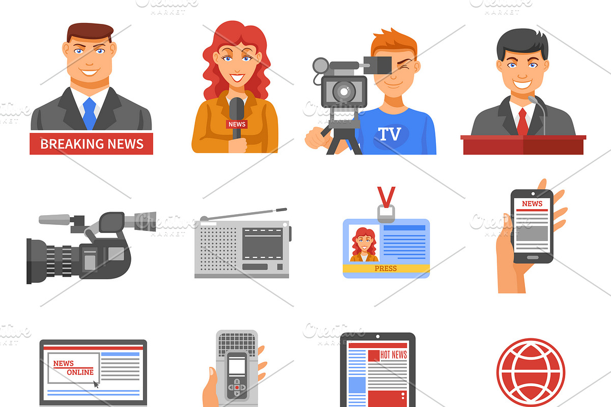 Media icons set in Icons - product preview 8