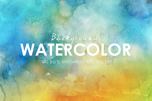 50% OFF Watercolor Backgrounds in Textures - product preview 4