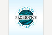 Probiotics vector emblem