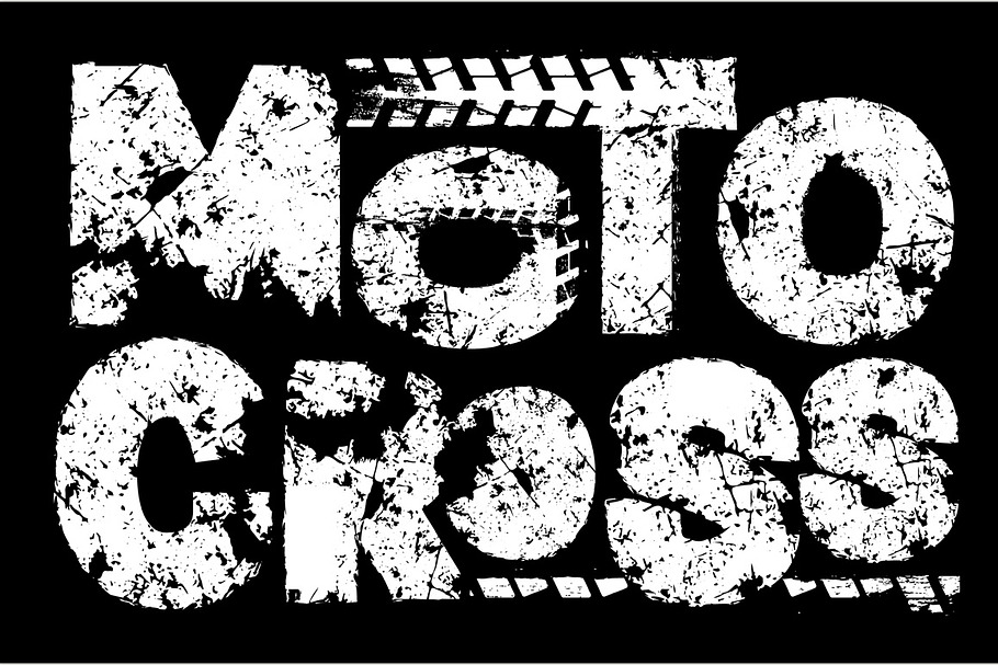 Motocross grunge lettering in Illustrations - product preview 8