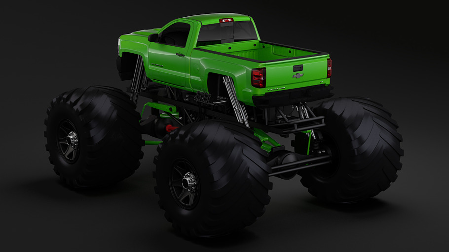 Monster Truck Chevrolet Silverado in Vehicles - product preview 7
