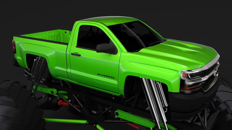 Monster Truck Chevrolet Silverado in Vehicles - product preview 8