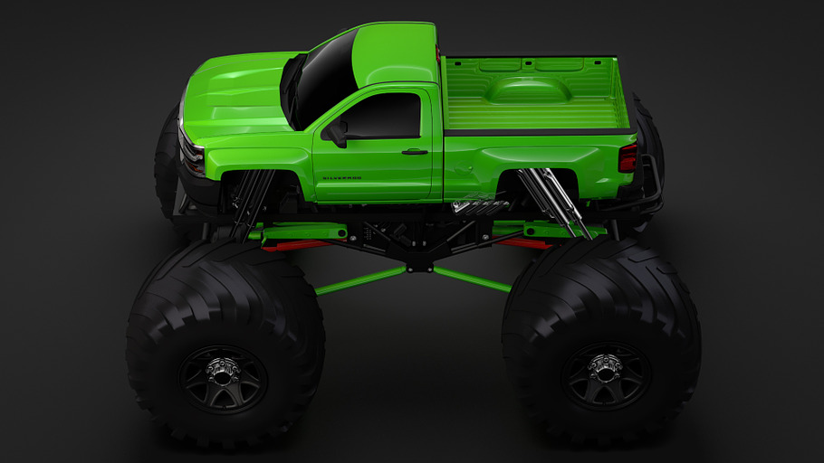 Monster Truck Chevrolet Silverado in Vehicles - product preview 10