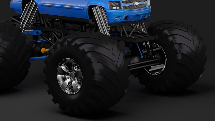 Monster Truck Chevrolet Suburban in Vehicles - product preview 1