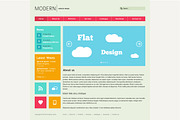 Flat Web Design Template.