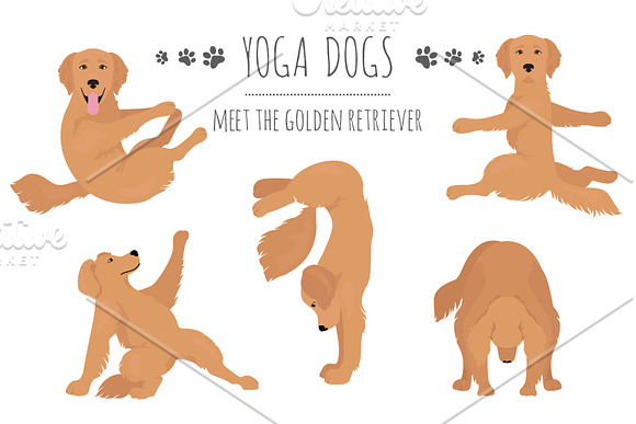 Yoga dogs collection (vol.2) in Illustrations - product preview 5
