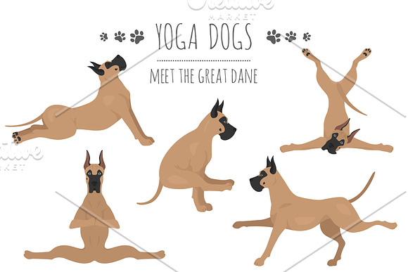 Yoga dogs collection (vol.2) in Illustrations - product preview 6